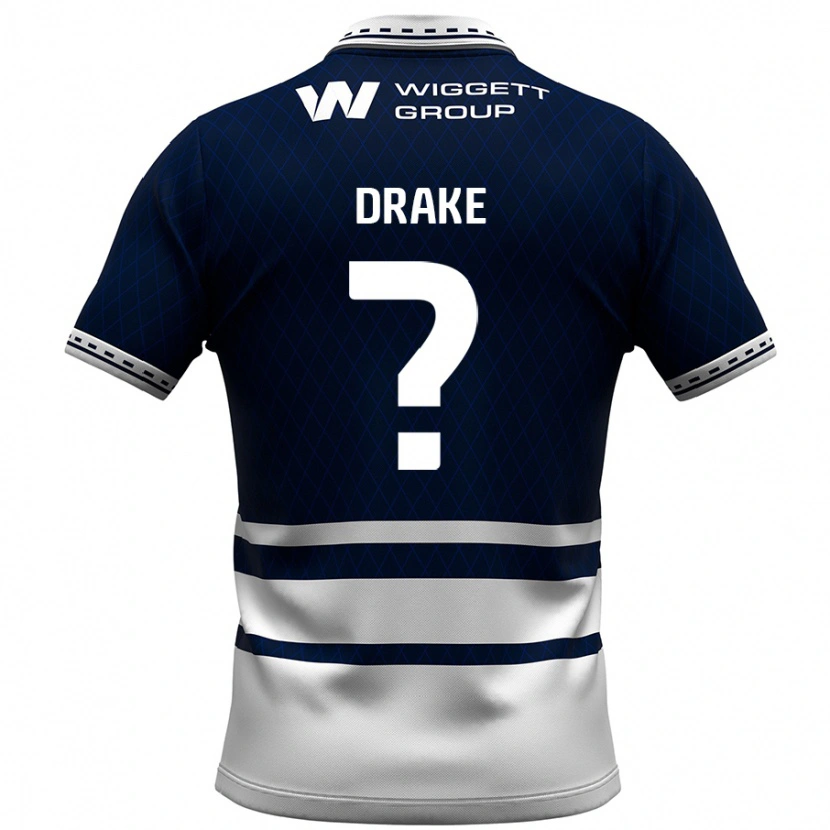 Danxen Niño Camiseta Ben Drake #0 Azul Marino Blanco 1ª Equipación 2024/25 La Camisa