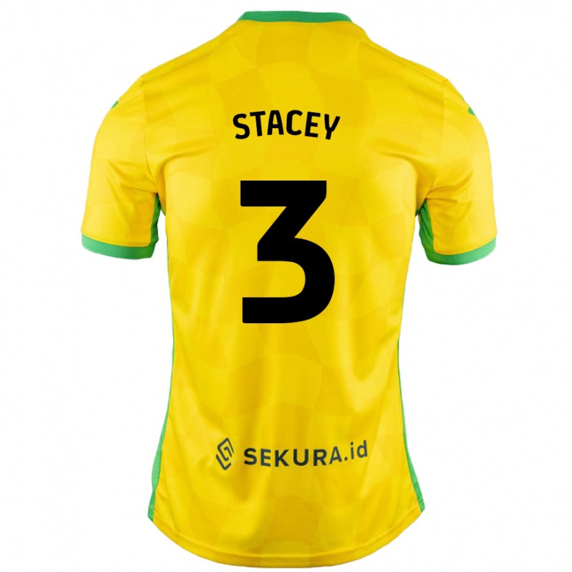 Danxen Niño Camiseta Jack Stacey #3 Amarillo Verde 1ª Equipación 2024/25 La Camisa