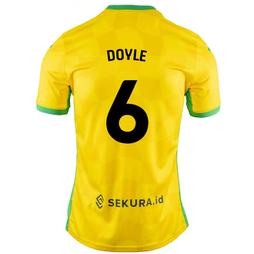 Danxen Niño Camiseta Callum Doyle #6 Amarillo Verde 1ª Equipación 2024/25 La Camisa