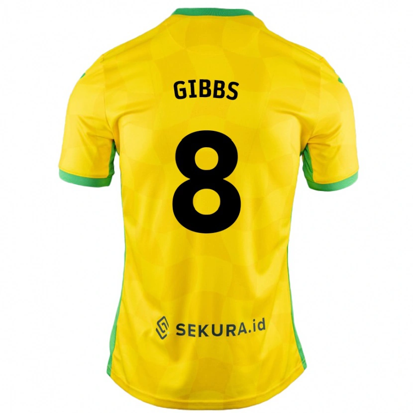 Danxen Niño Camiseta Liam Gibbs #8 Amarillo Verde 1ª Equipación 2024/25 La Camisa