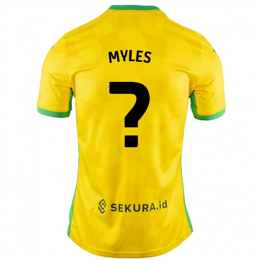 Danxen Niño Camiseta Elliot Myles #0 Amarillo Verde 1ª Equipación 2024/25 La Camisa