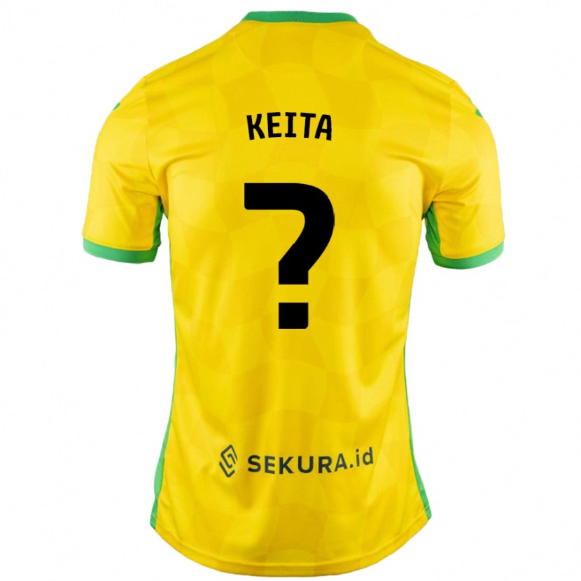 Danxen Niño Camiseta Gabriel Keita #0 Amarillo Verde 1ª Equipación 2024/25 La Camisa