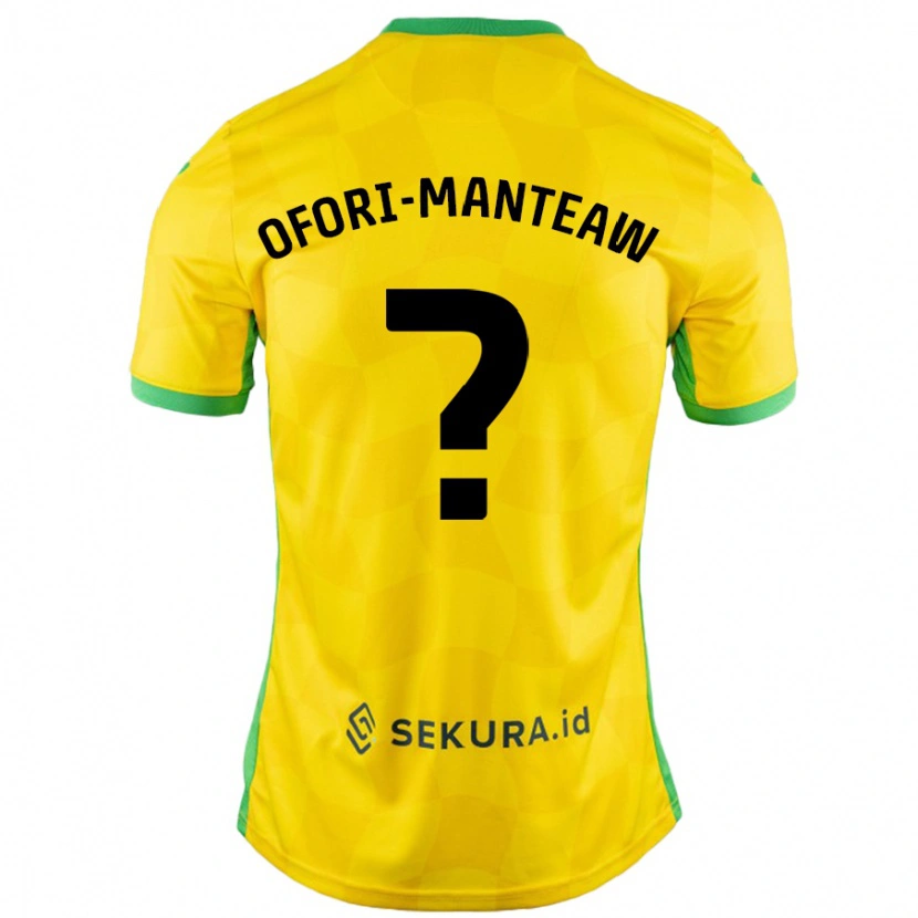 Danxen Niño Camiseta Lloyd Ofori-Manteaw #0 Amarillo Verde 1ª Equipación 2024/25 La Camisa