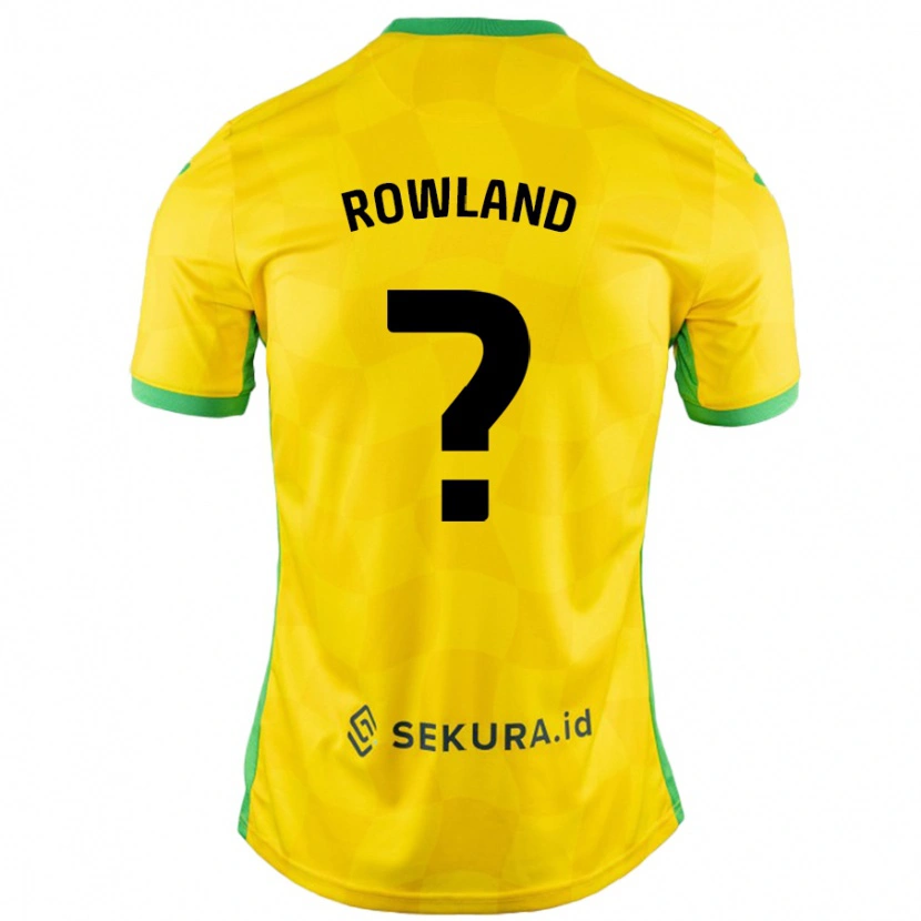 Danxen Niño Camiseta Sonny Rowland #0 Amarillo Verde 1ª Equipación 2024/25 La Camisa