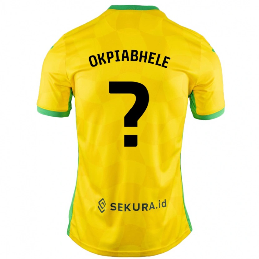 Danxen Niño Camiseta Oser Okpiabhele #0 Amarillo Verde 1ª Equipación 2024/25 La Camisa