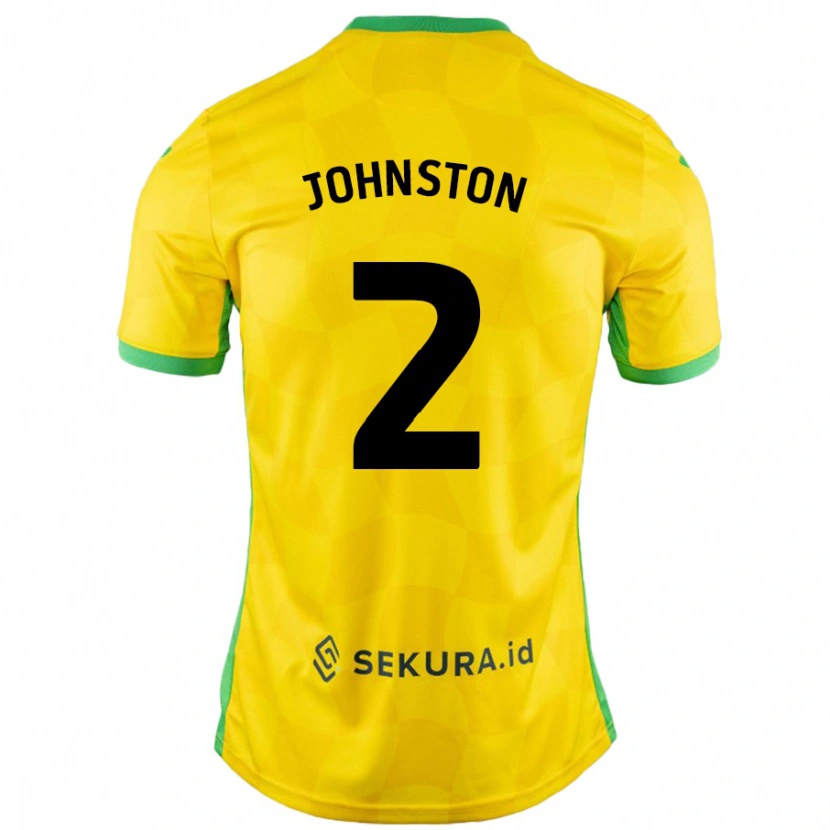 Danxen Niño Camiseta Chardonnay Johnston #2 Amarillo Verde 1ª Equipación 2024/25 La Camisa