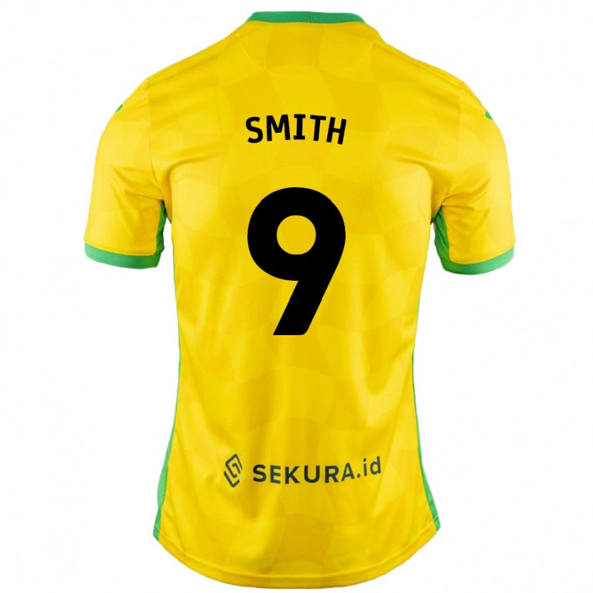 Danxen Niño Camiseta Ellie Smith #9 Amarillo Verde 1ª Equipación 2024/25 La Camisa