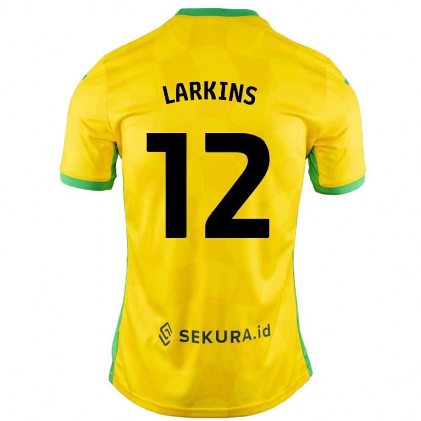 Danxen Niño Camiseta Anna Larkins #12 Amarillo Verde 1ª Equipación 2024/25 La Camisa