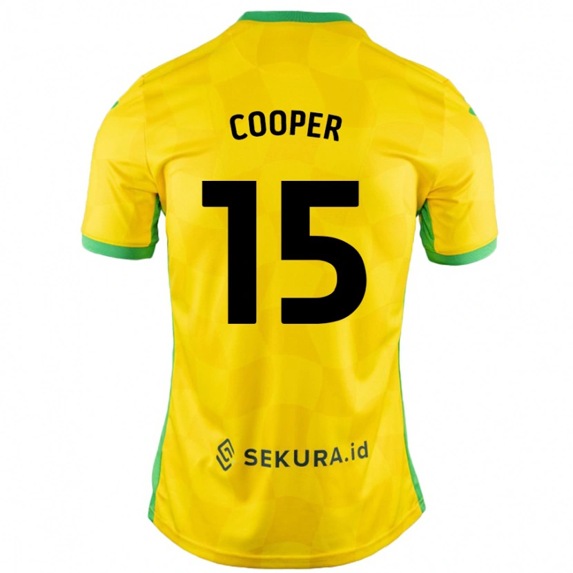 Danxen Niño Camiseta Naomi Cooper #15 Amarillo Verde 1ª Equipación 2024/25 La Camisa