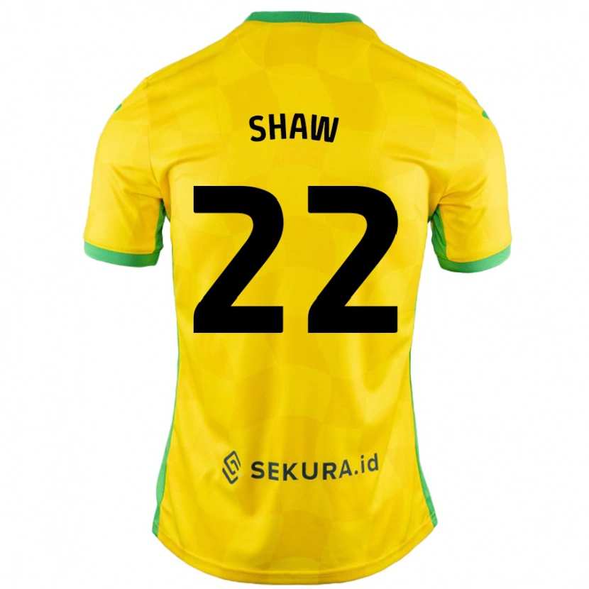 Danxen Niño Camiseta Shannon Shaw #22 Amarillo Verde 1ª Equipación 2024/25 La Camisa