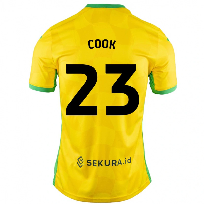 Danxen Niño Camiseta Olivia Cook #23 Amarillo Verde 1ª Equipación 2024/25 La Camisa