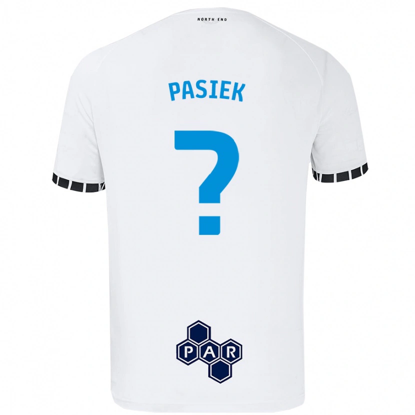 Danxen Niño Camiseta Kacper Pasiek #0 Blanco 1ª Equipación 2024/25 La Camisa