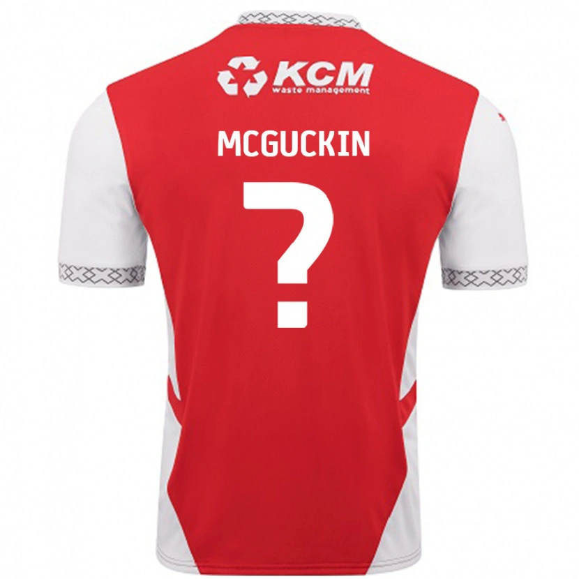 Danxen Niño Camiseta Ciaran Mcguckin #0 Rojo Blanco 1ª Equipación 2024/25 La Camisa