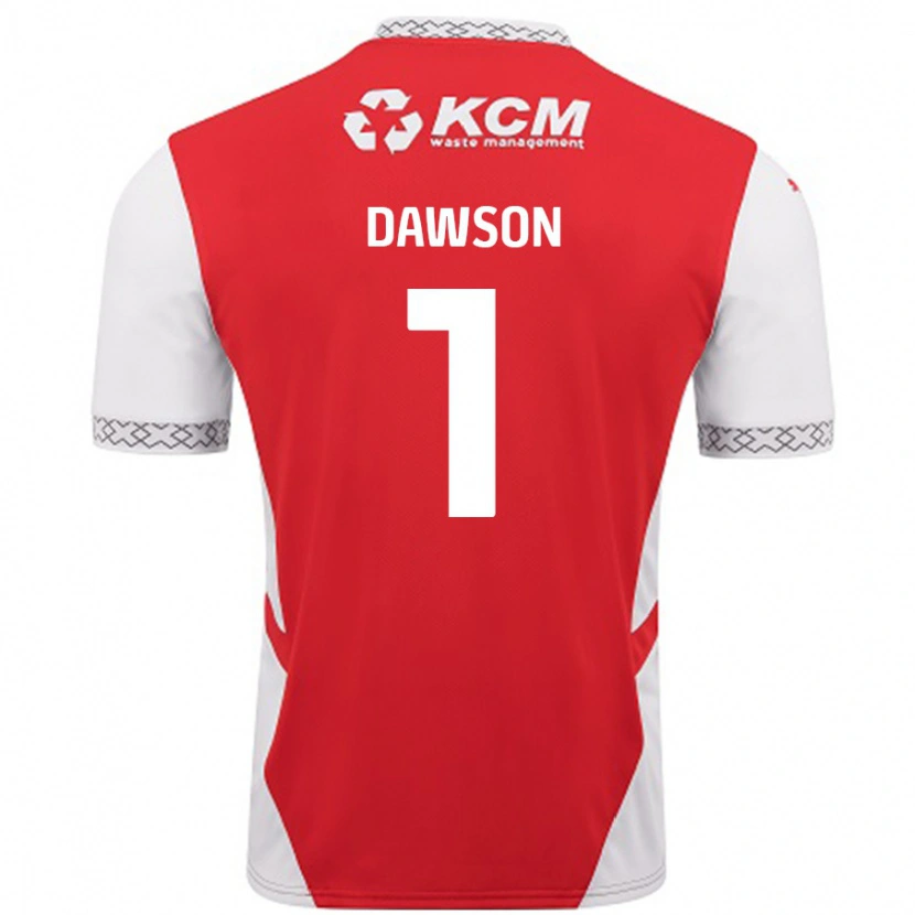 Danxen Niño Camiseta Cameron Dawson #1 Rojo Blanco 1ª Equipación 2024/25 La Camisa