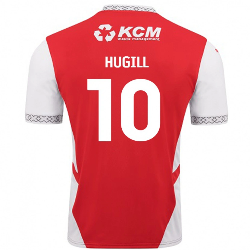 Danxen Niño Camiseta Jordan Hugill #10 Rojo Blanco 1ª Equipación 2024/25 La Camisa