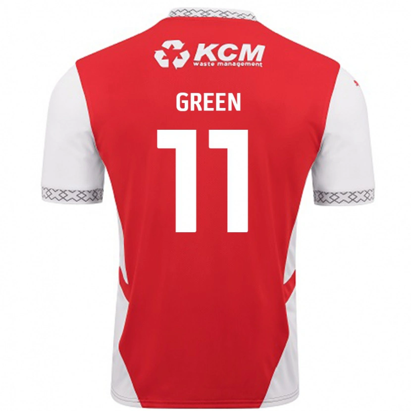 Danxen Niño Camiseta Andre Green #11 Rojo Blanco 1ª Equipación 2024/25 La Camisa