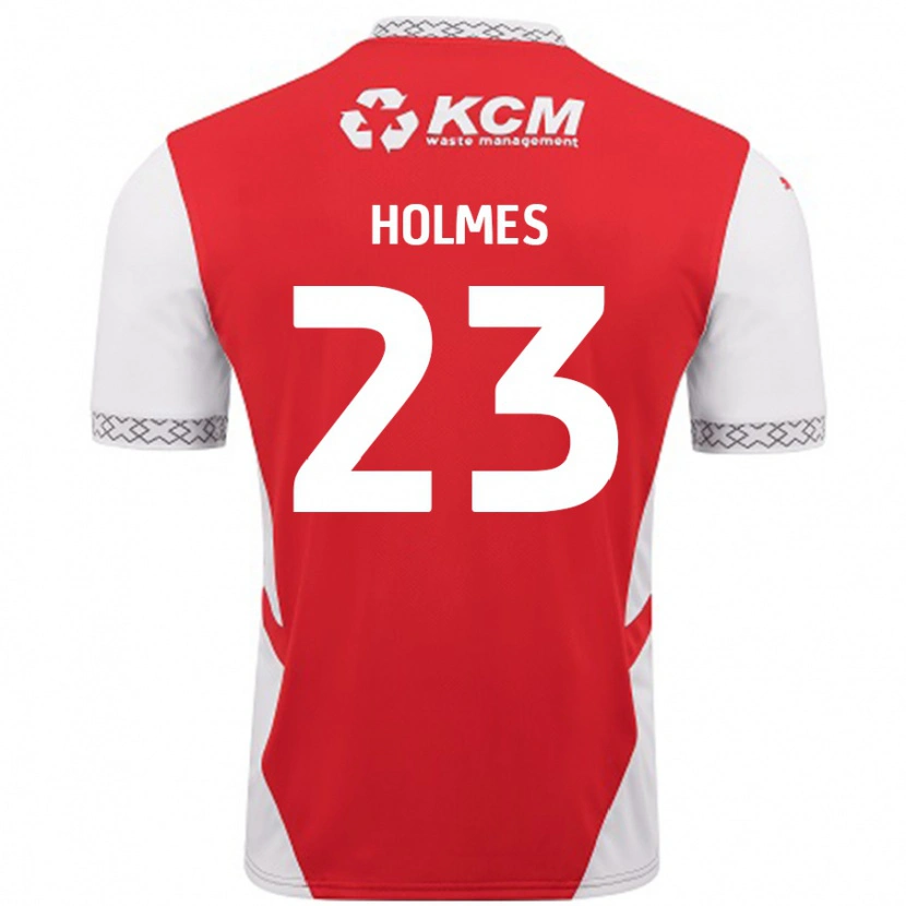 Danxen Niño Camiseta Jack Holmes #23 Rojo Blanco 1ª Equipación 2024/25 La Camisa