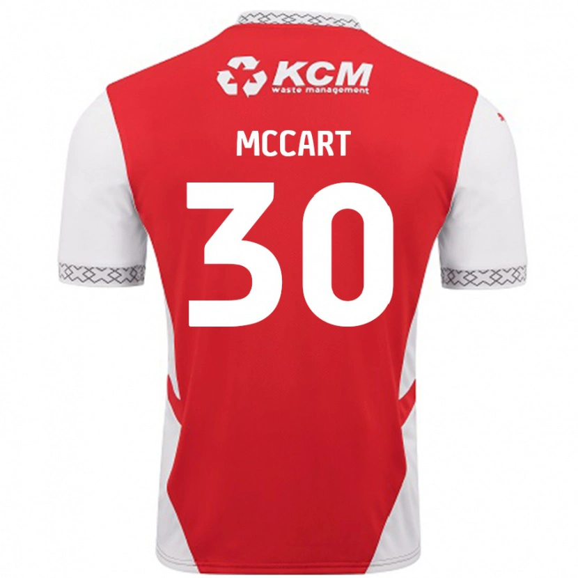 Danxen Niño Camiseta Jamie Mccart #30 Rojo Blanco 1ª Equipación 2024/25 La Camisa