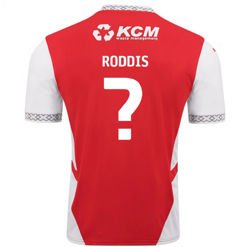 Danxen Niño Camiseta Harry Roddis #0 Rojo Blanco 1ª Equipación 2024/25 La Camisa