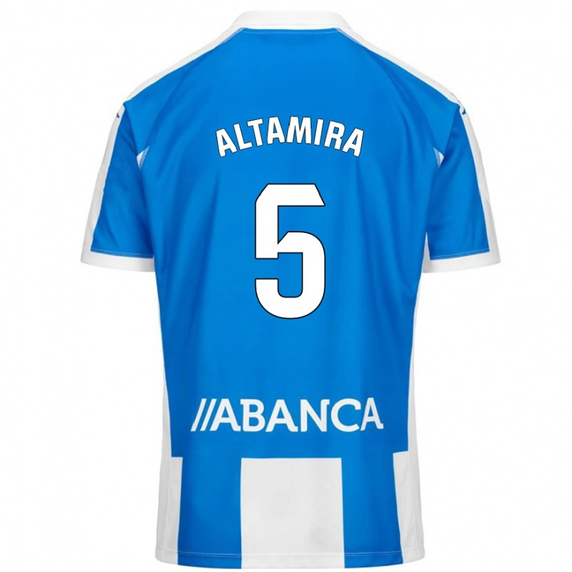 Danxen Niño Camiseta Inés Altamira #5 Azul Blanco 1ª Equipación 2024/25 La Camisa