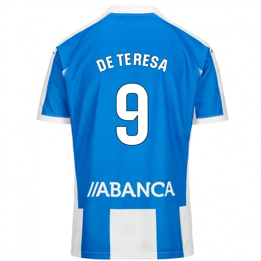 Danxen Niño Camiseta Ana Lucía De Teresa #9 Azul Blanco 1ª Equipación 2024/25 La Camisa