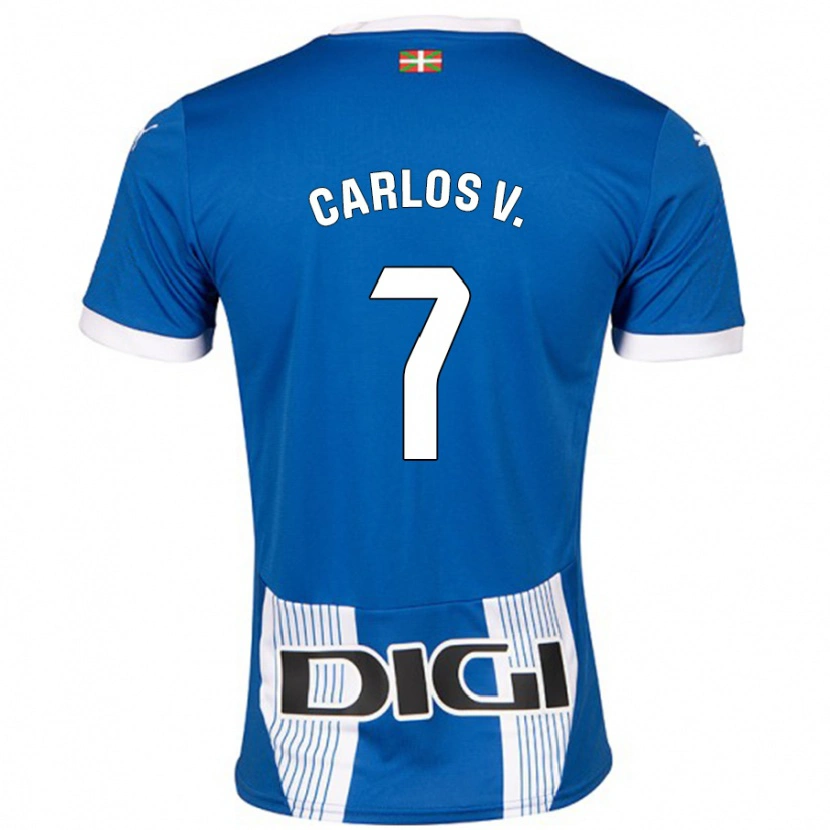 Danxen Niño Camiseta Carlos Vicente #7 Azul 1ª Equipación 2024/25 La Camisa