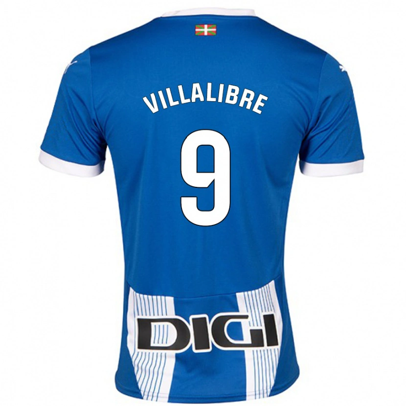 Danxen Niño Camiseta Asier Villalibre #9 Azul 1ª Equipación 2024/25 La Camisa