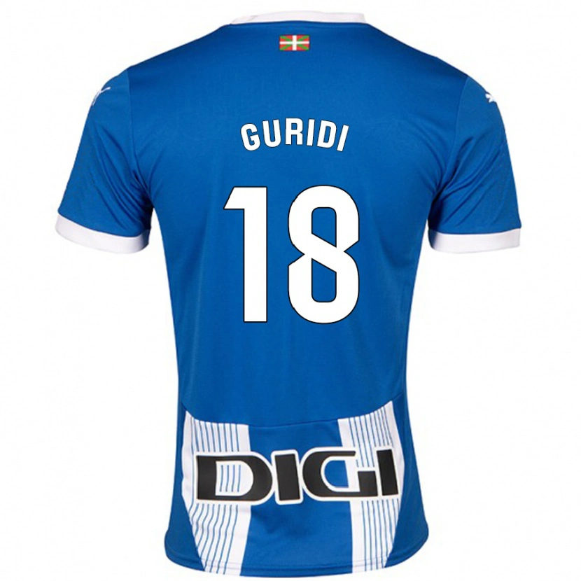 Danxen Niño Camiseta Jon Guridi #18 Azul 1ª Equipación 2024/25 La Camisa