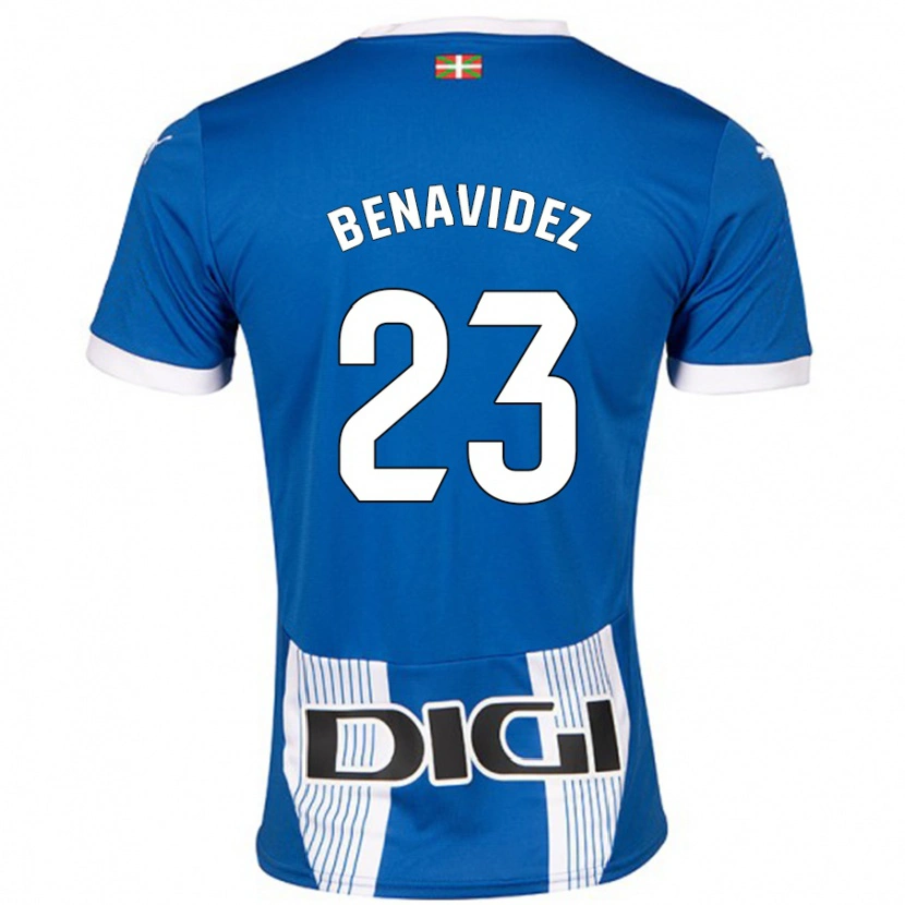 Danxen Niño Camiseta Carlos Benavidez #23 Azul 1ª Equipación 2024/25 La Camisa