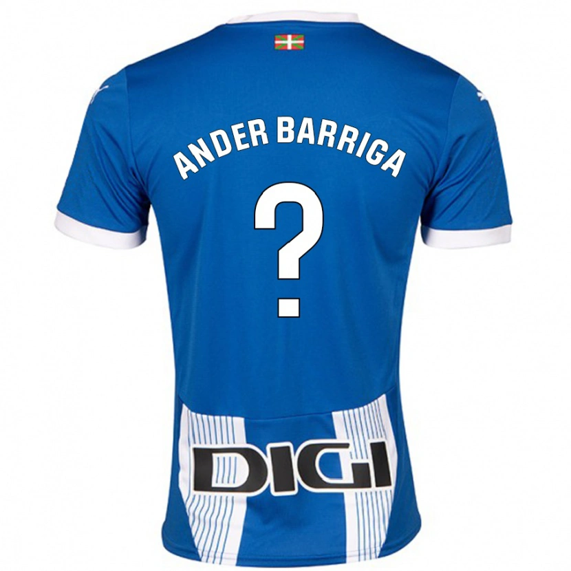 Danxen Niño Camiseta Jon Ander Barriga #0 Azul 1ª Equipación 2024/25 La Camisa