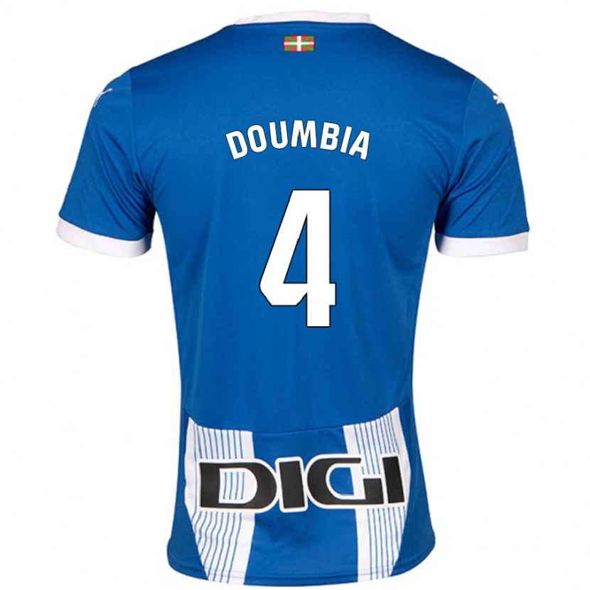 Danxen Niño Camiseta Daouda Doumbia #4 Azul 1ª Equipación 2024/25 La Camisa