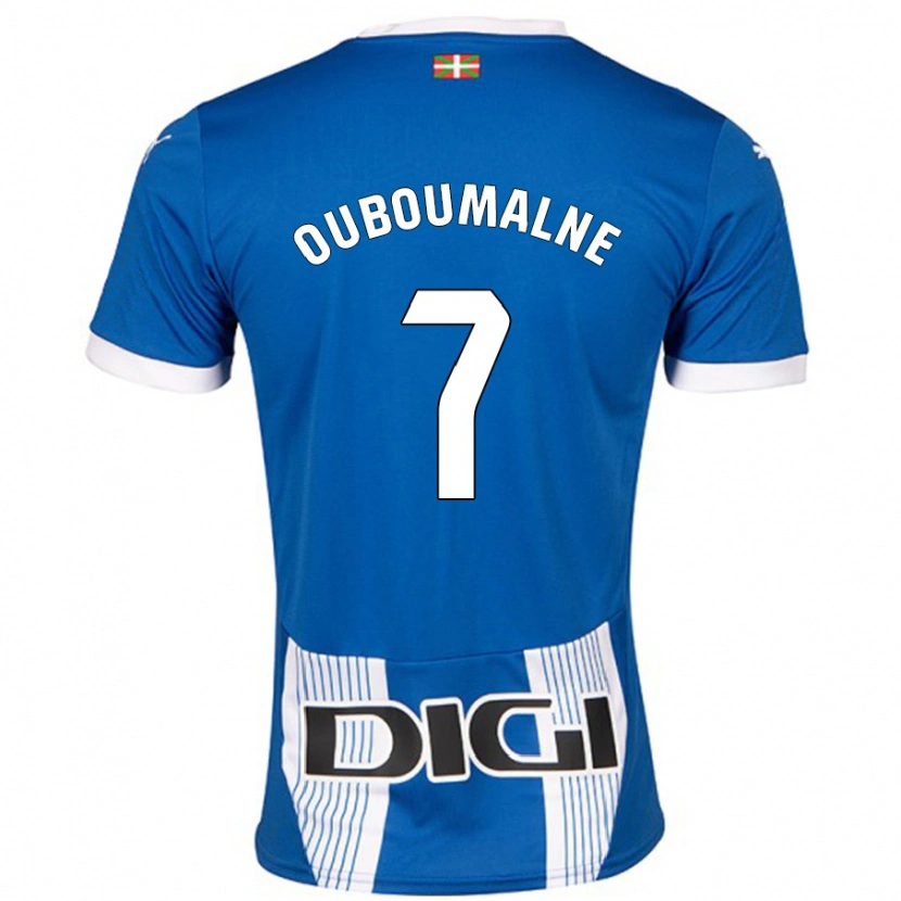 Danxen Niño Camiseta Ibra Ouboumalne #7 Azul 1ª Equipación 2024/25 La Camisa