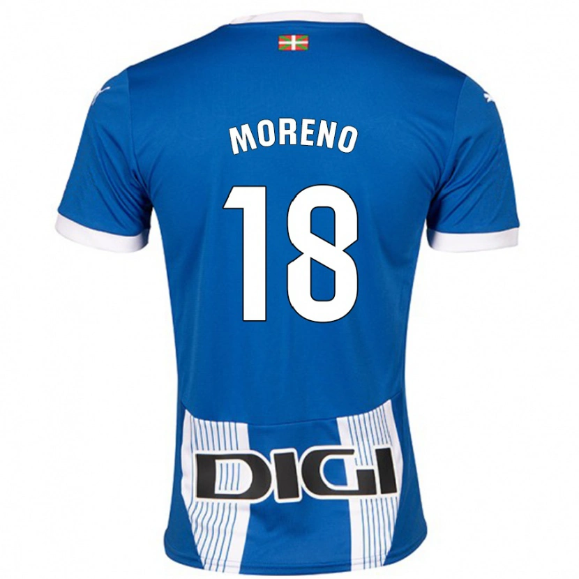 Danxen Niño Camiseta Laura Moreno #18 Azul 1ª Equipación 2024/25 La Camisa