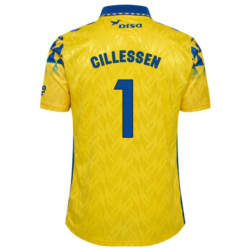 Danxen Niño Camiseta Jasper Cillessen #1 Amarillo Azul 1ª Equipación 2024/25 La Camisa