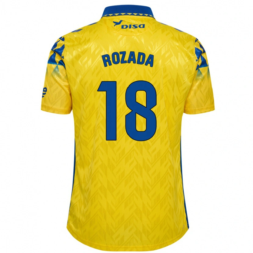 Danxen Niño Camiseta Viti Rozada #18 Amarillo Azul 1ª Equipación 2024/25 La Camisa