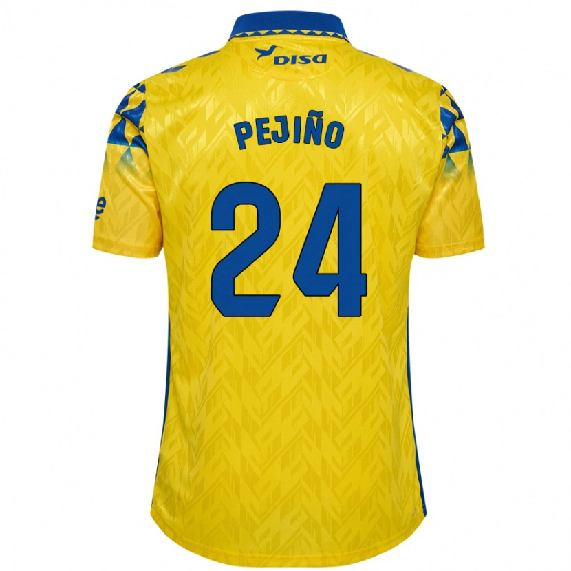 Danxen Niño Camiseta Pejiño #24 Amarillo Azul 1ª Equipación 2024/25 La Camisa