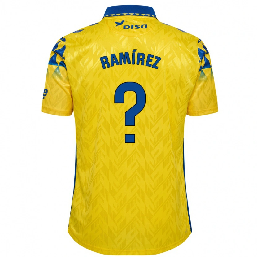 Danxen Niño Camiseta Daniel Ramírez #0 Amarillo Azul 1ª Equipación 2024/25 La Camisa