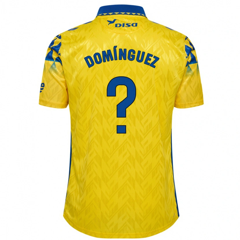 Danxen Niño Camiseta Carlos Domínguez #0 Amarillo Azul 1ª Equipación 2024/25 La Camisa