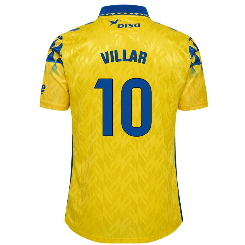 Danxen Niño Camiseta Andy Villar #10 Amarillo Azul 1ª Equipación 2024/25 La Camisa