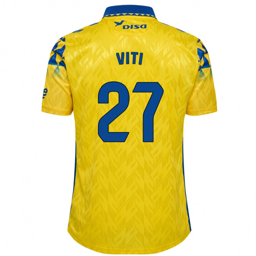 Danxen Niño Camiseta Viti #27 Amarillo Azul 1ª Equipación 2024/25 La Camisa