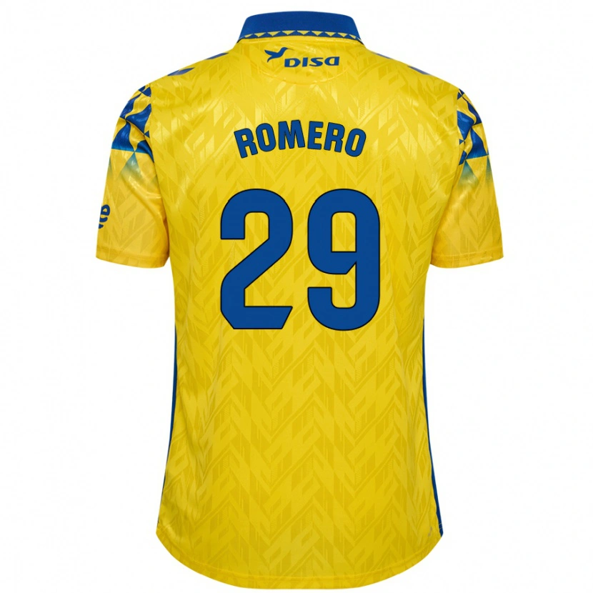 Danxen Niño Camiseta Elías Romero #29 Amarillo Azul 1ª Equipación 2024/25 La Camisa