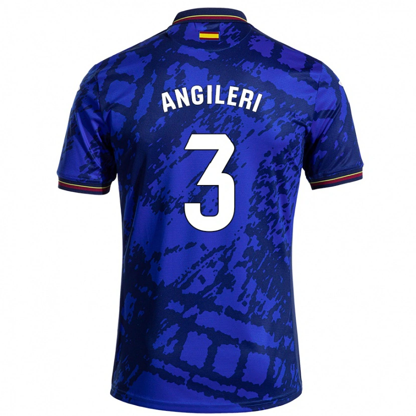 Danxen Niño Camiseta Fabrizio Angileri #3 Azul Más Oscuro 1ª Equipación 2024/25 La Camisa