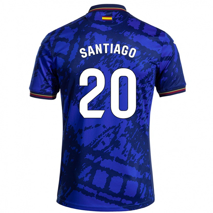 Danxen Niño Camiseta Yellu Santiago #20 Azul Más Oscuro 1ª Equipación 2024/25 La Camisa