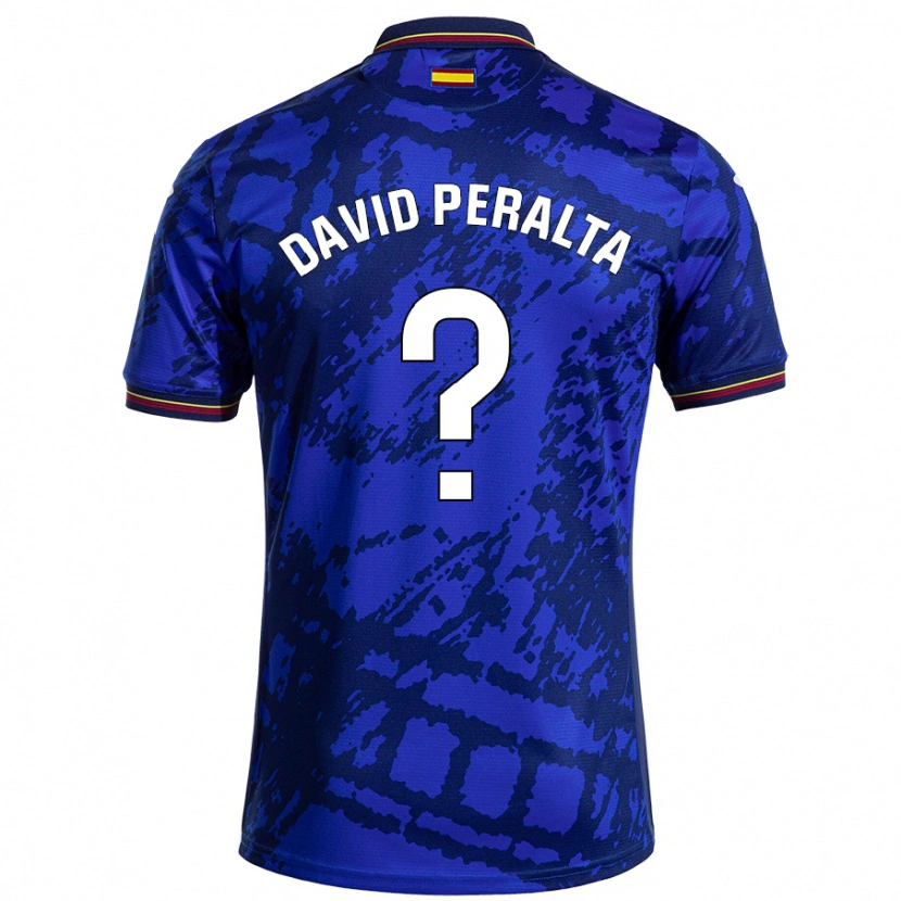 Danxen Niño Camiseta Juan David Peralta #0 Azul Más Oscuro 1ª Equipación 2024/25 La Camisa