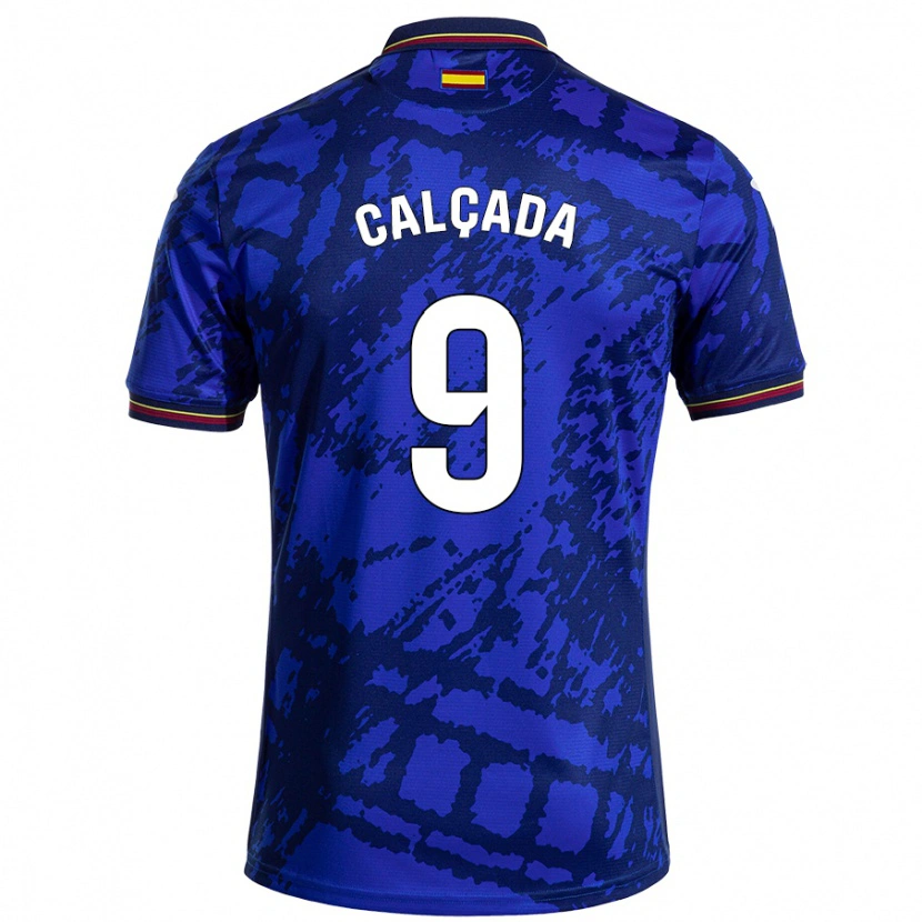 Danxen Niño Camiseta Gonzalo Calçada #9 Azul Más Oscuro 1ª Equipación 2024/25 La Camisa