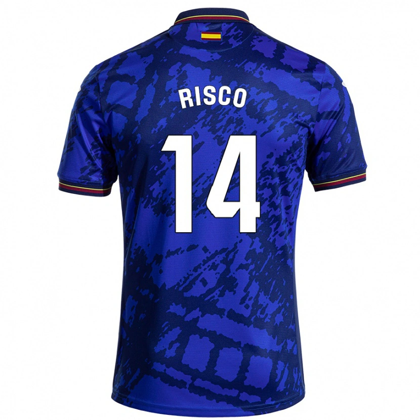 Danxen Niño Camiseta Alberto Risco #14 Azul Más Oscuro 1ª Equipación 2024/25 La Camisa