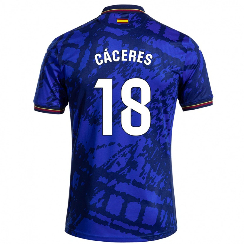 Danxen Niño Camiseta Damián Cáceres #18 Azul Más Oscuro 1ª Equipación 2024/25 La Camisa