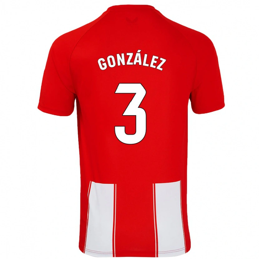 Danxen Niño Camiseta Edgar González #3 Rojo Blanco 1ª Equipación 2024/25 La Camisa