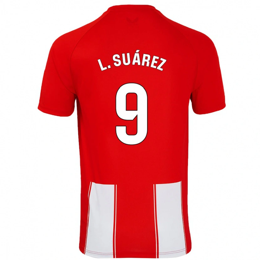 Danxen Niño Camiseta Luis Suárez #9 Rojo Blanco 1ª Equipación 2024/25 La Camisa