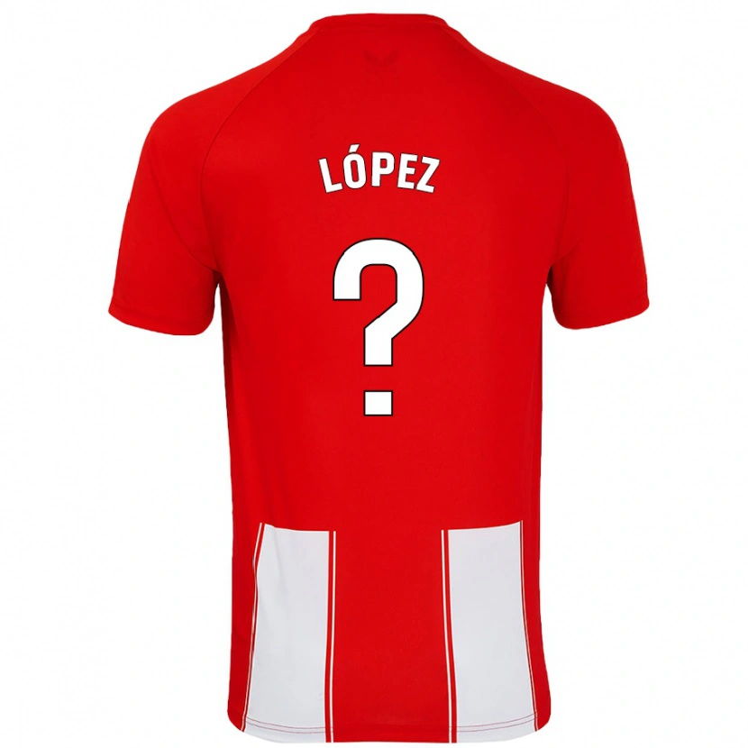 Danxen Niño Camiseta Jesús López #0 Rojo Blanco 1ª Equipación 2024/25 La Camisa